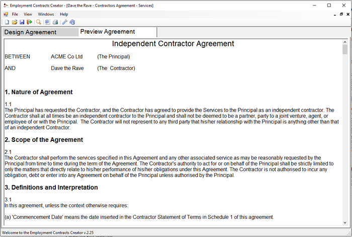 Employment Contract Template Builder - Download Online