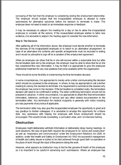 incapacity letter template medical Manage Incapacity terminating  and staff Medical